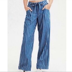American Eagle Outfitters Blue and White Striped Pants